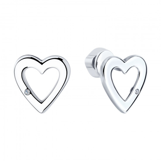 Серьги из серебра с бриллиантами