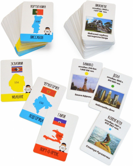 Игра карточная «Игры на диване. Все столицы мира»