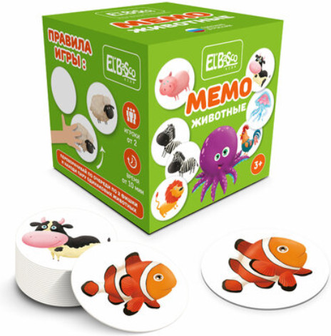 Игра настольная «Мемо. Животные»
