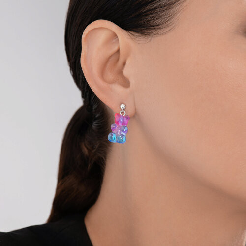 Серьги из серебра со смолой