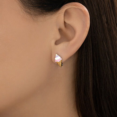 Серьги из серебра с эмалью