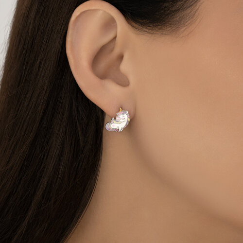 Серьги из серебра с эмалью