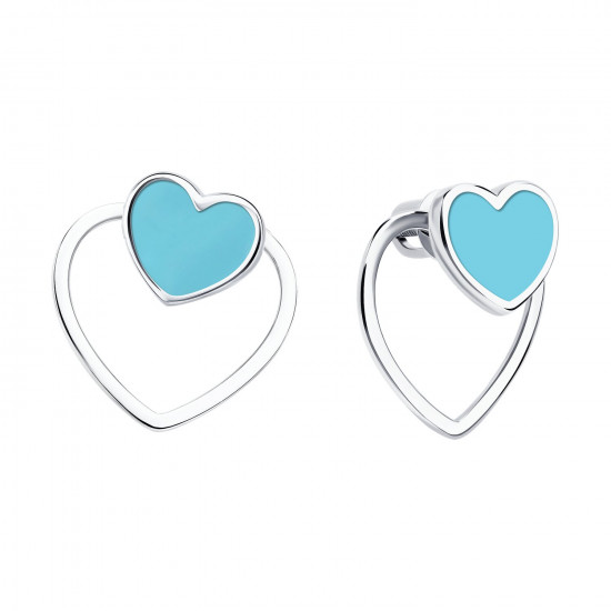 Серьги из серебра с эмалью