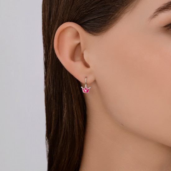 Серьги из серебра с эмалью