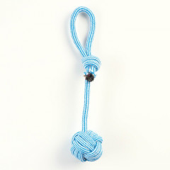 Игрушка-дразнилка для собак с шариком из каната - Фото 1