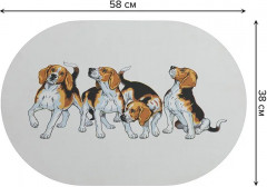Коврик для сушки посуды впитывающий «Собаки породы Бигль» - Фото 1