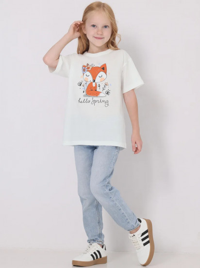 Футболка для девочек «Лисичка и бабочки»