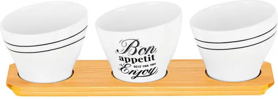 Набор пиал на подставке для сервировки «Bon Appetit»