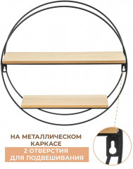 Полка подвесная «Черная» - Фото 3