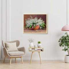 Картина по номерам «Букет из ландышей в горшочке» - Фото 1