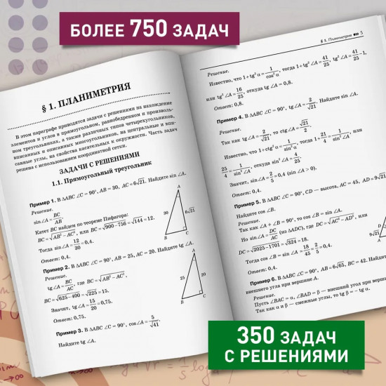 Математика. Подготовка к ЕГЭ. Планиметрия. Векторы. Стереометрия. 10-11 классы. Профильный уровень