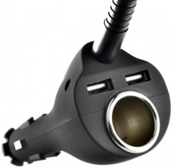 Держатель телефона в прикуриватель с двумя USB - Фото 2