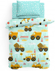 Комплект детского постельного белья «Строительный транспорт» - Фото 1