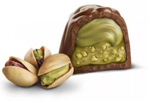 Конфеты с кремовой начинкой и тертой фисташкой «Golden Pistachio»