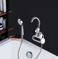 Водонагреватель с душем проточный электрический на стену - Фото 1