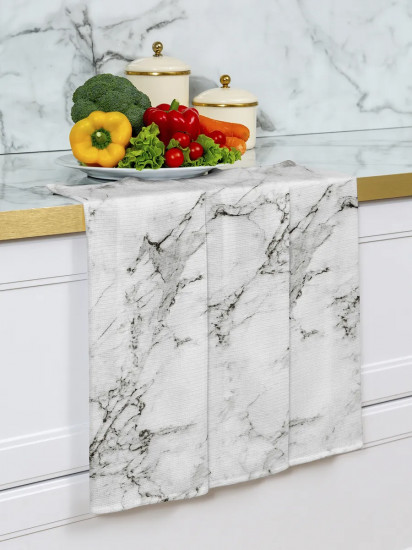Комплект полотенец вафельных «Marble»
