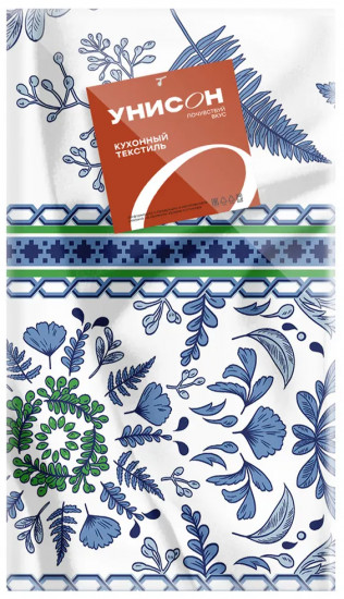 Дорожка на стол «Blue leaves»