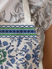 Фартук кухонный «Blue leaves» - Фото 1