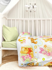 Комплект детского постельного белья с простыней на резинке «Винни» - Фото 1