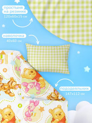 Комплект детского постельного белья с простыней на резинке «Винни» - Фото 4