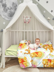 Комплект детского постельного белья с простыней на резинке «Винни» - Фото 9