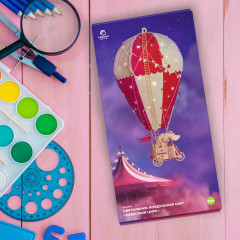 Светильник-ночник из дерева в виде воздушного шара «Небесный цирк» - Фото 9