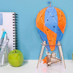 Светильник-ночник из дерева в виде воздушного шара «Созвездие панды» - Фото 14