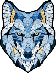 Мини-пазл деревянный фигурный «Волк» - Фото 3