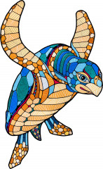 Мини-пазл деревянный фигурный «Черепаха» - Фото 3