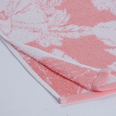 Полотенце махровое Романтика "Флора" (хлопок, размер 35х70 см, цвет розовый) - Фото 1