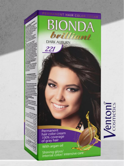 Крем-краска для волос, оттенок 221 Dark Auburn