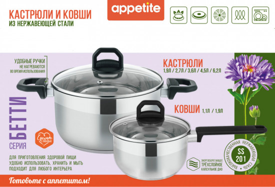 Кастрюля с крышкой «Бетти»