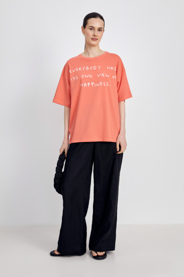 Футболка женская с принтом из хлопка