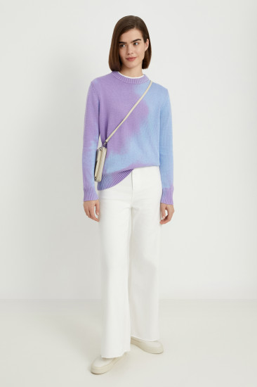 Джемпер женский прямого силуэта из термоткани