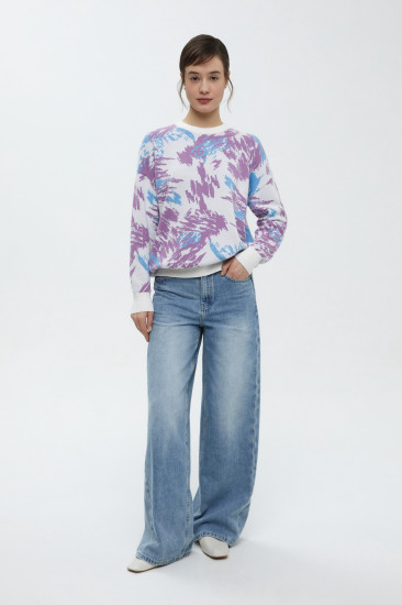 Джемпер женский свободного силуэта с принтом