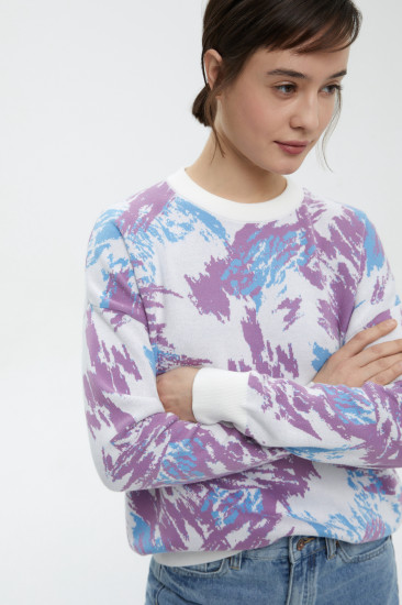 Джемпер женский свободного силуэта с принтом