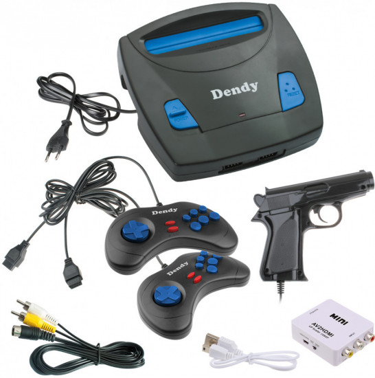 Игровая приставка с конвертером и пистолетом Dendy Classic 400