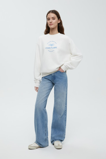 Толстовка женская оверсайз со спущенным плечом