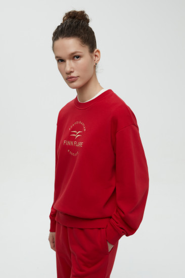 Толстовка женская оверсайз со спущенным плечом