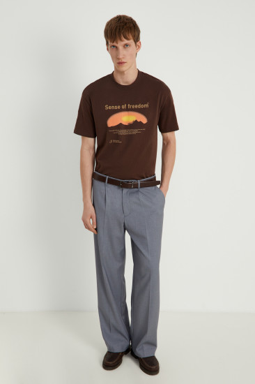 Футболка мужская из хлопка с принтом