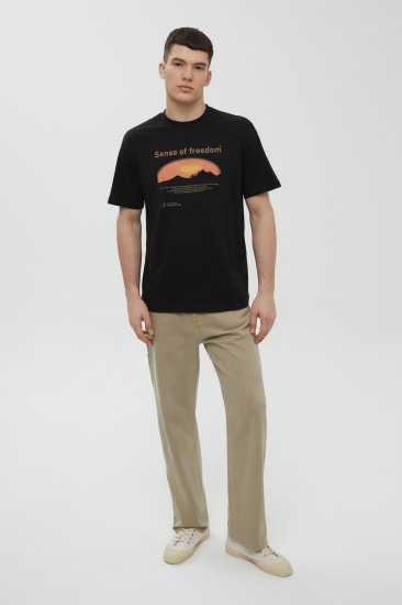 Футболка мужская из хлопка с принтом