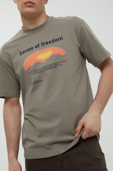 Футболка мужская из хлопка с принтом