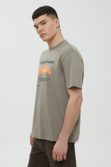 Футболка мужская из хлопка с принтом