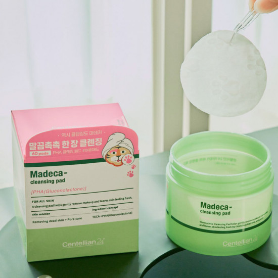 Пэды для лица отшелушивающие с PHA-кислотой «Madeca PHA cleansing pad»