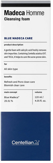 Пенка для умывания мужская «Cleansing foam. Blue madeca care»