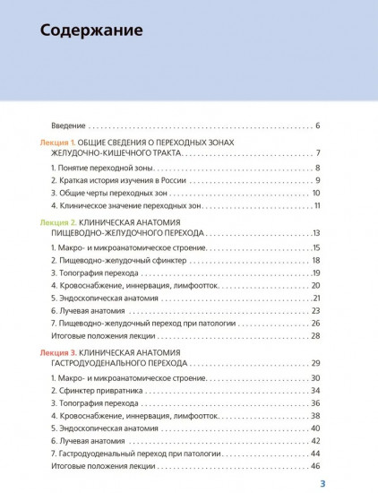 Клиническая анатомия переходных зон желудочно-кишечного тракта