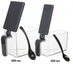 Набор контейнеров с ложками и подставкой - Фото 2