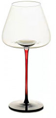 Набор бокалов для вина на красной ножке - Фото 4