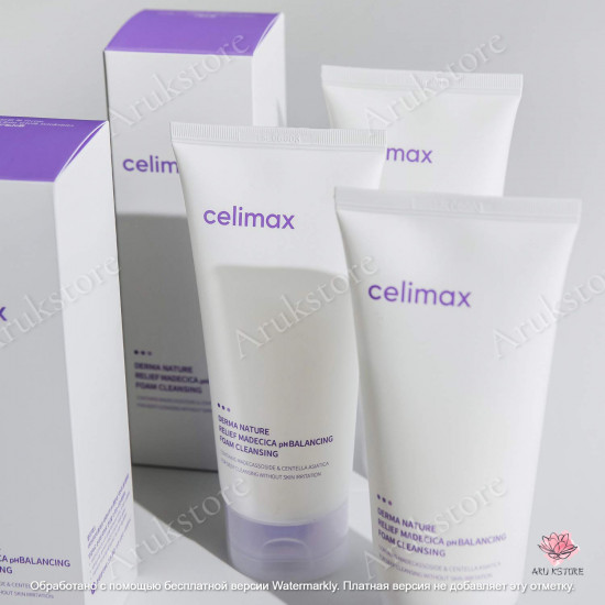 Пенка для лица очищающая слабокислотная «Derma Nature Relief Madecica pH Balancing Foam Cleansing»