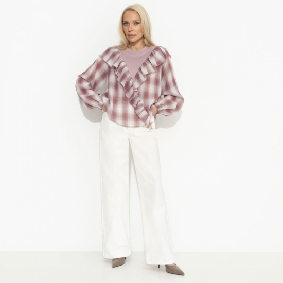 Блуза женская комбинированная Не перестаю удивляться